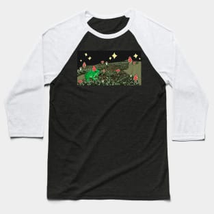 Frog Wizard Field Baseball T-Shirt